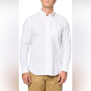 Club Monaco Men's Textured Short Sleeve Camp Collar Shirt size L